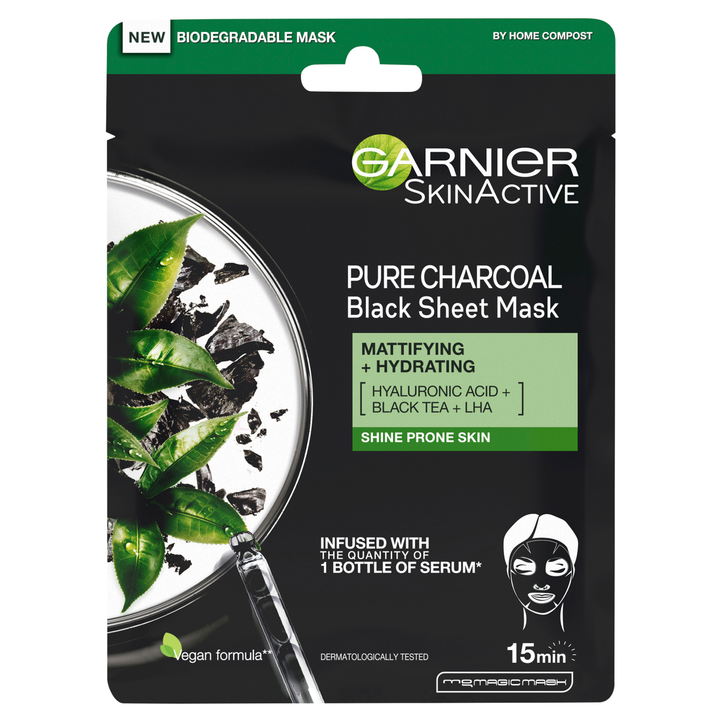 Garnier Face Mask Charcoal Black Tea