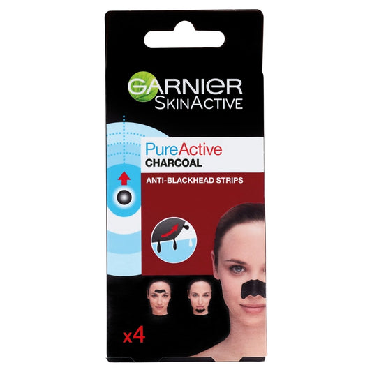 Garnier Pure Active Charcoal Anti-Blackhead Nose Strips  x4