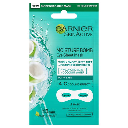 Garnier Moisture Bomb Eye Tissue Mask (Coconut Water & Hyaluronic Acid)