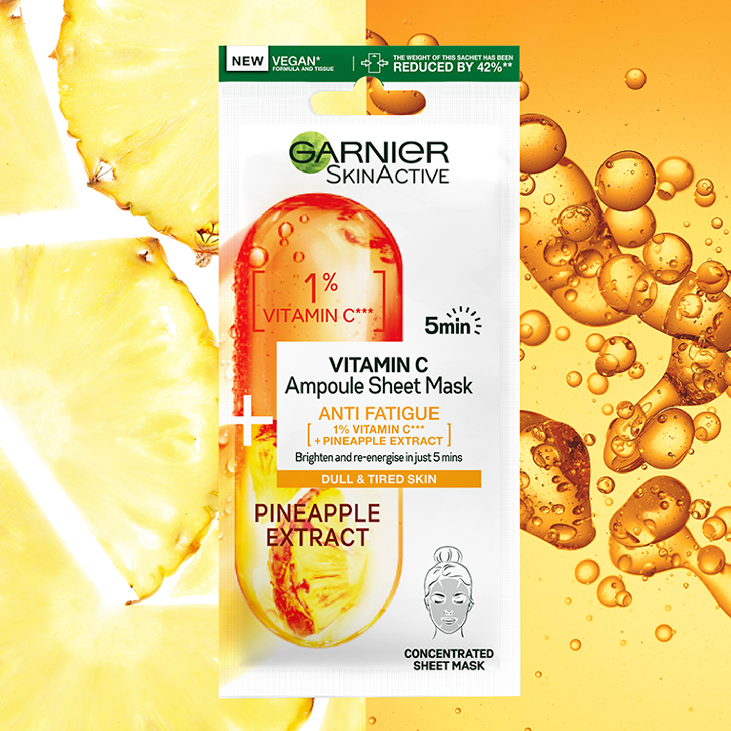 Garnier Vitamin C Sheet Mask Pineapple 15g