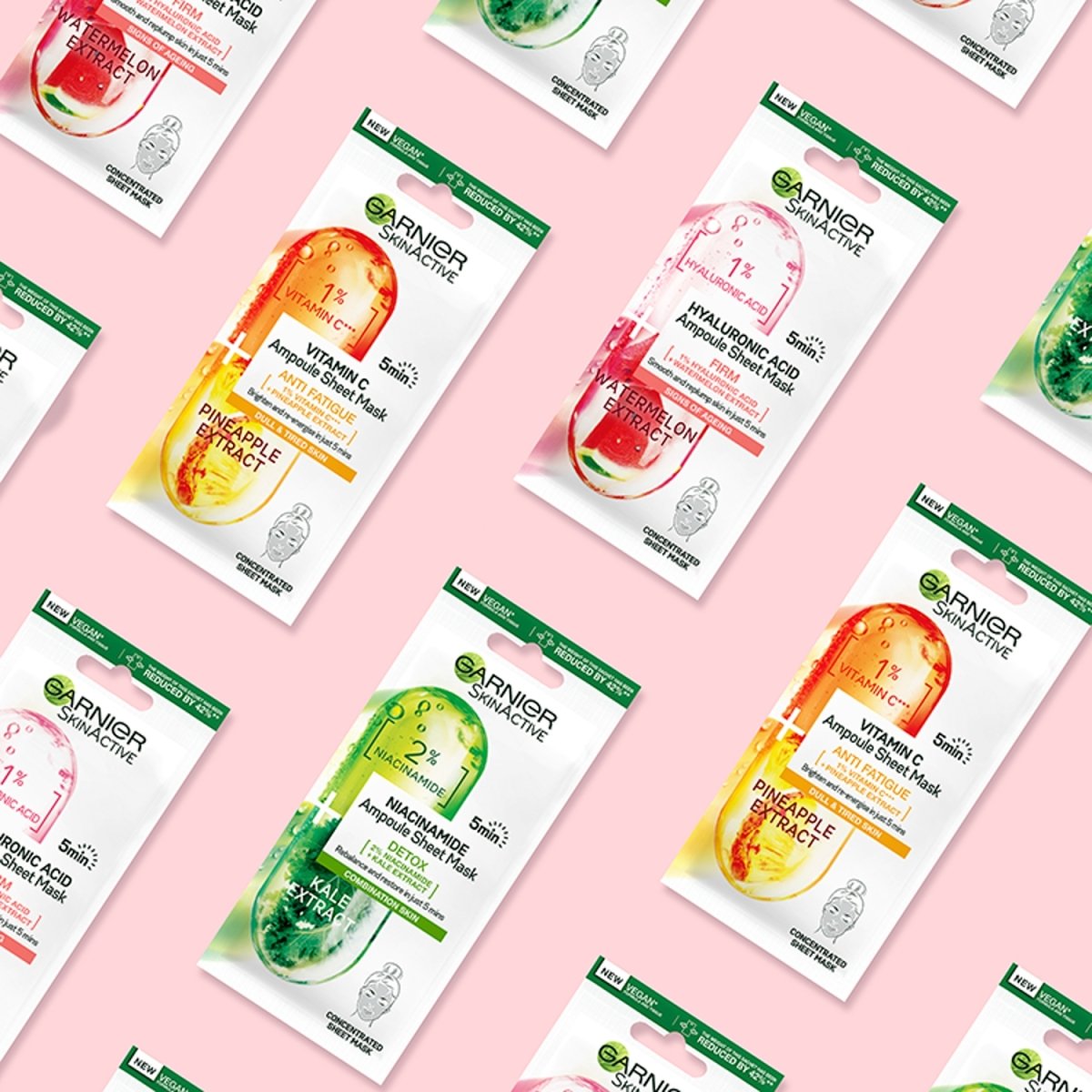 Garnier Hyaluronic Acid Ampoule Sheet Mask 15g Watermelon