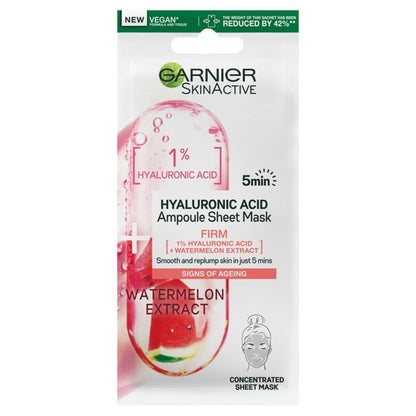 Garnier Hyaluronic Acid Ampoule Sheet Mask 15g Watermelon