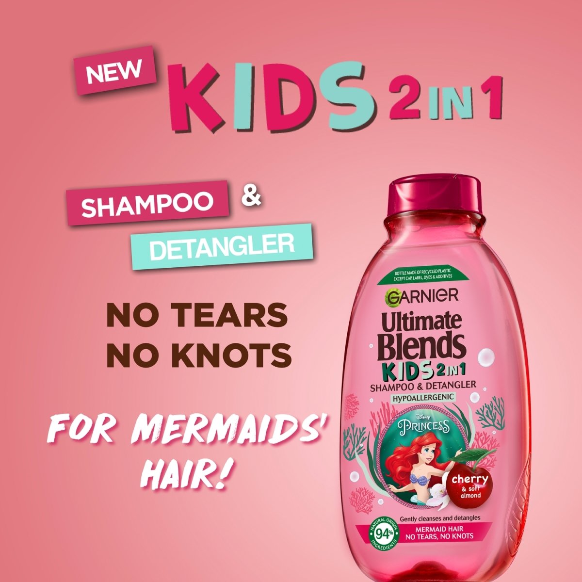 Garnier Ultimate Blends Core Kids Cherry Shampoo 250mL