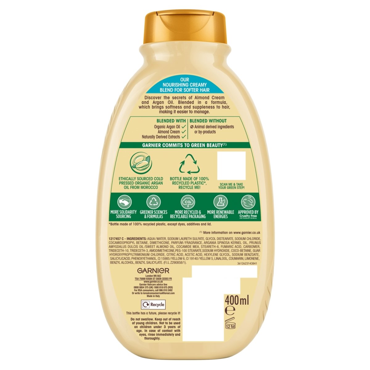 Garnier Ultimate Blends Argan Richness (Argan Oil & Almond Cream) Shampoo 400ml