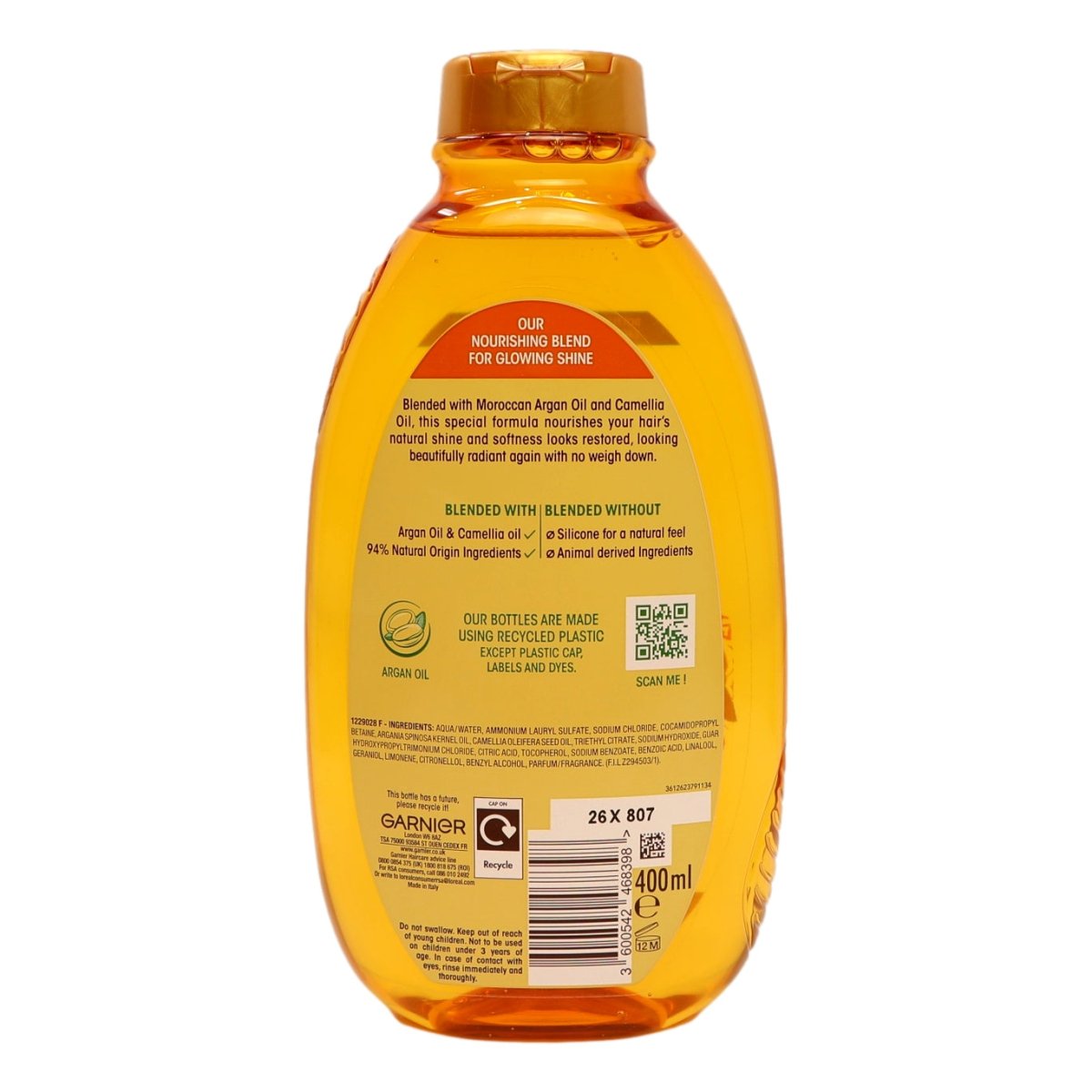 Garnier Ultimate Blends Core Argan & Camellia Shampoo 400ml - Intamarque - Wholesale 3600542468398