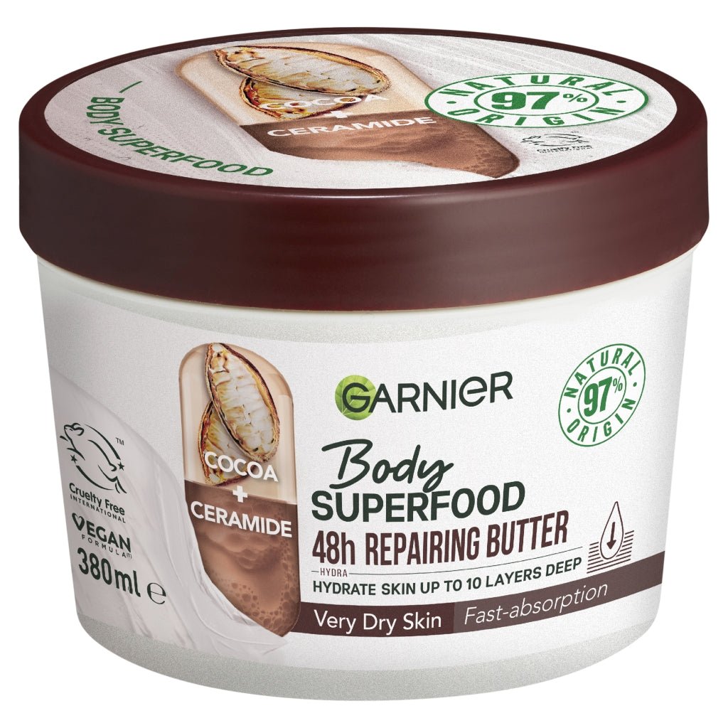 Buy Garnier Body Superfood 380ml Cocoa (Very Dry Skin) online at Intamarque Wholesale – Trusted FMCG distributor