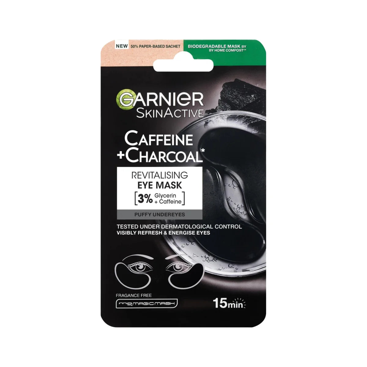 Garnier Moisture Bomb Tissue Mask (Caffeine Charcoal Eye)