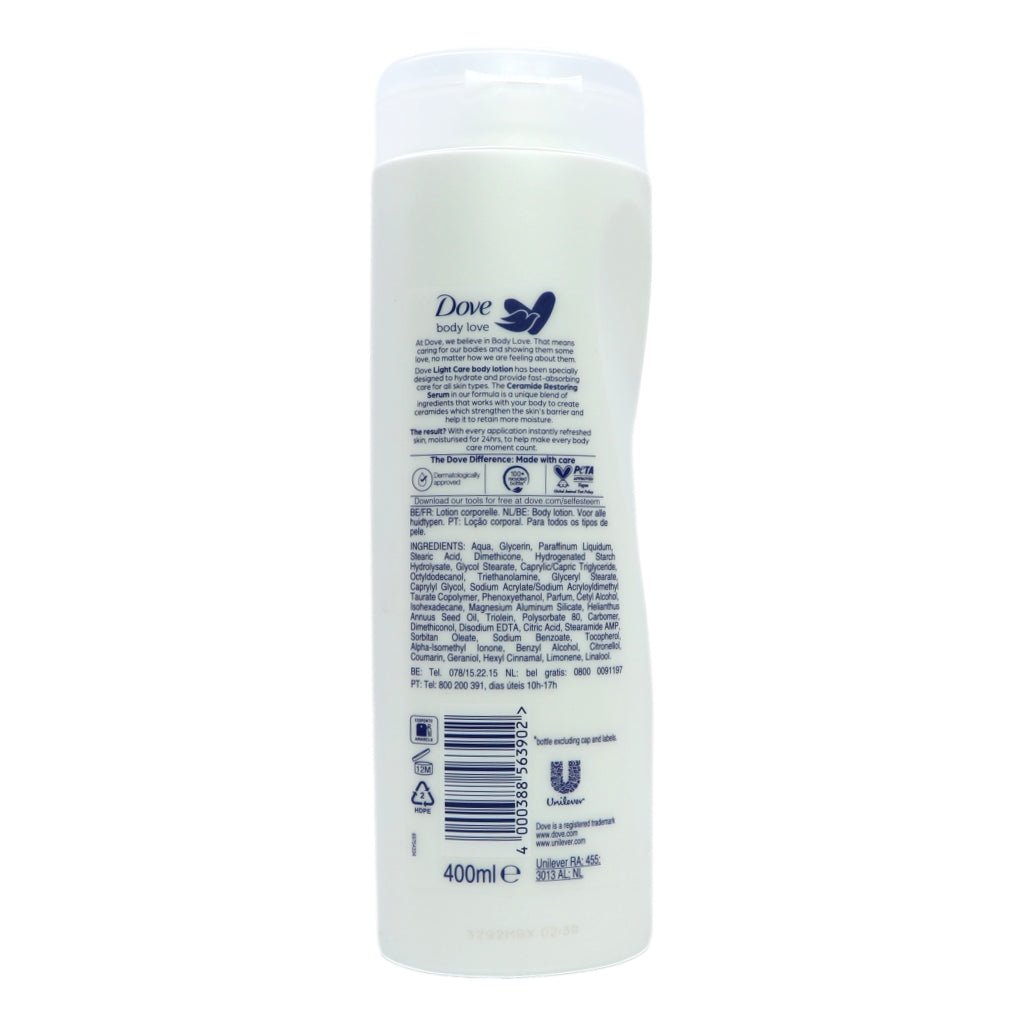 Dove Body Lotion 400ml Light Care