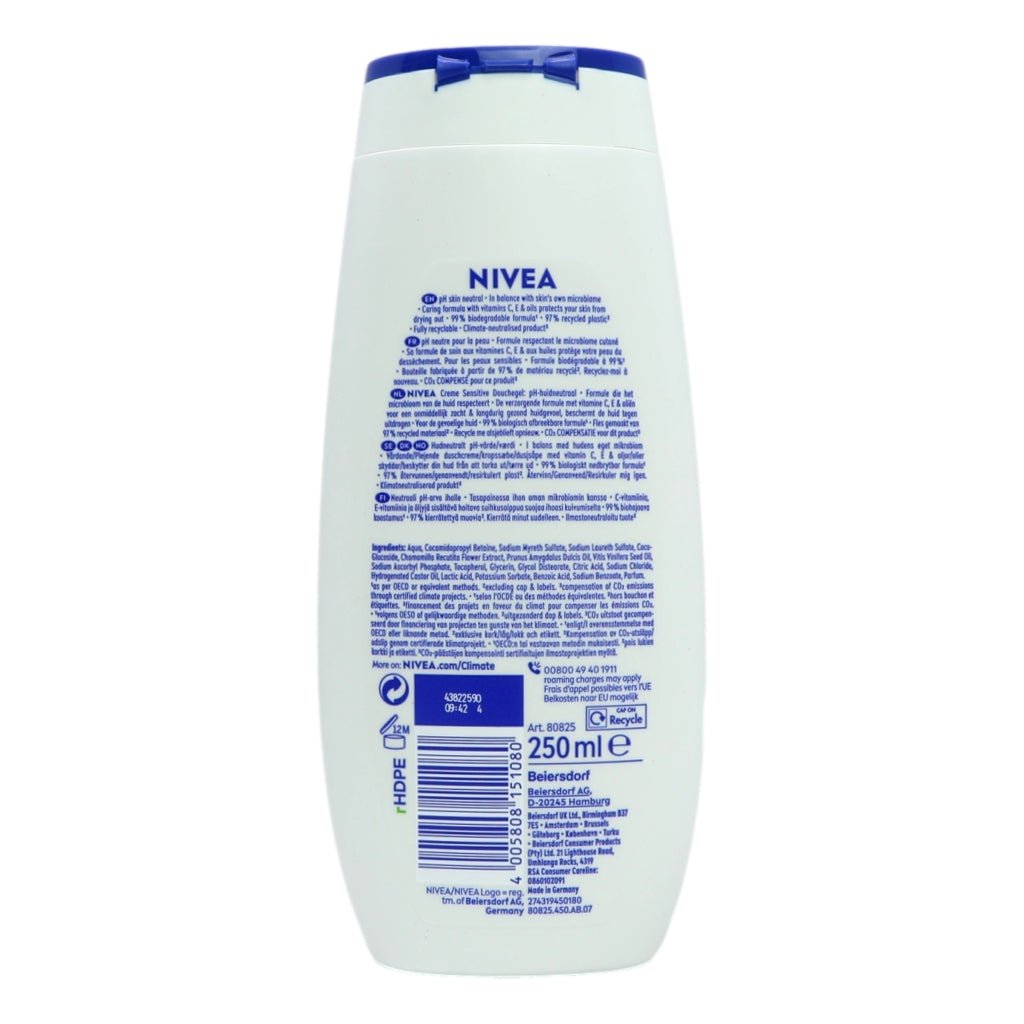 Nivea Shower 250ml Creme Sensitive - Intamarque - Wholesale 4005808151080