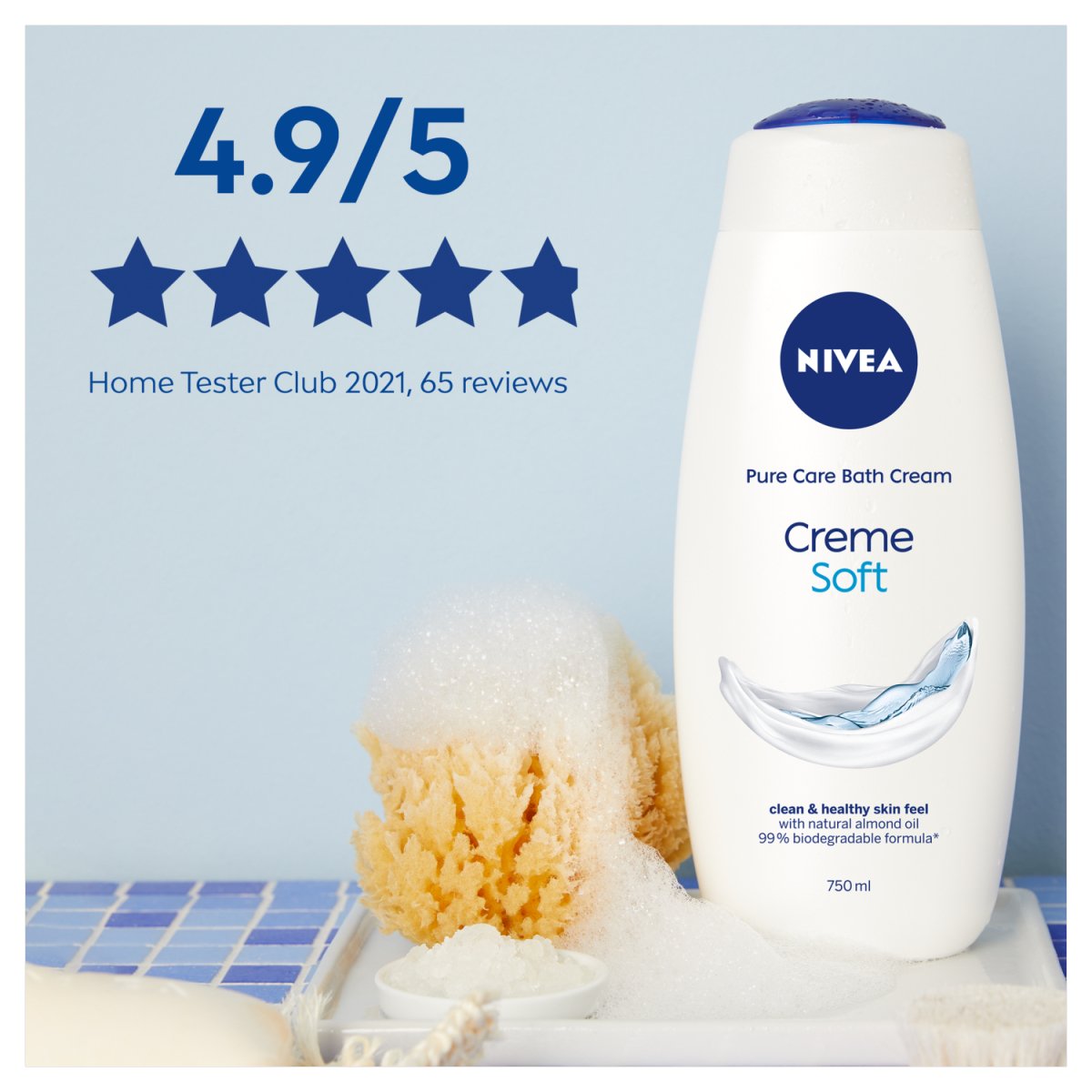 Nivea Bath Cream 750ml Soft - Intamarque - Wholesale 4005900422699