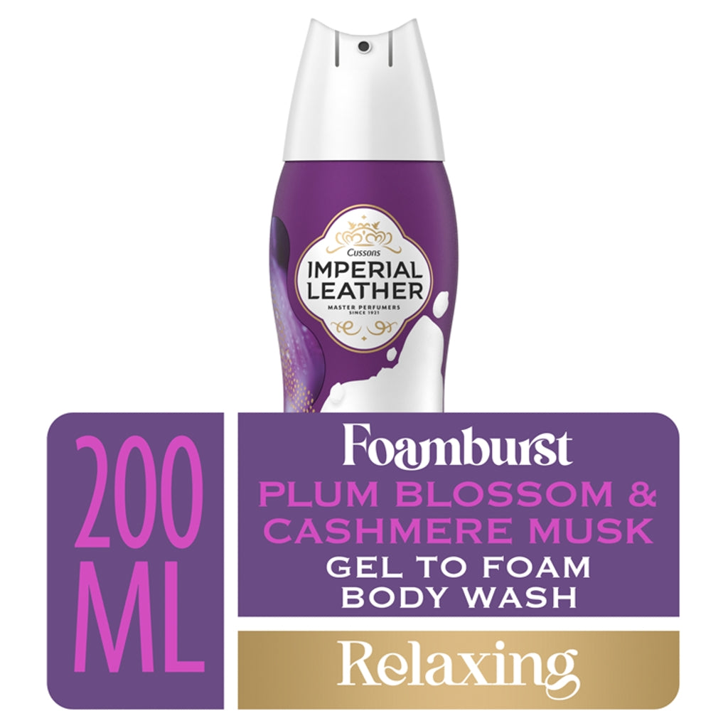 Imperial Leather Foamburst 200ml Relaxing Plum Blossom Cashmere Musk