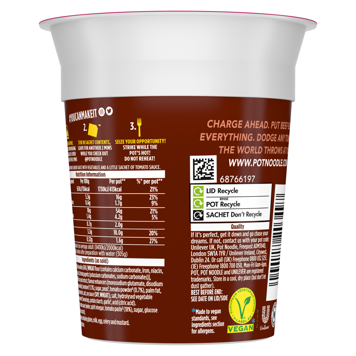 Pot Noodle Beef & Tomato