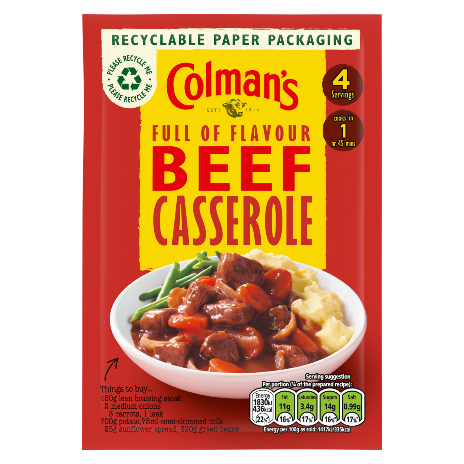 Buy Colmans Beef Casserole online at Intamarque Wholesale – Trusted FMCG distributor