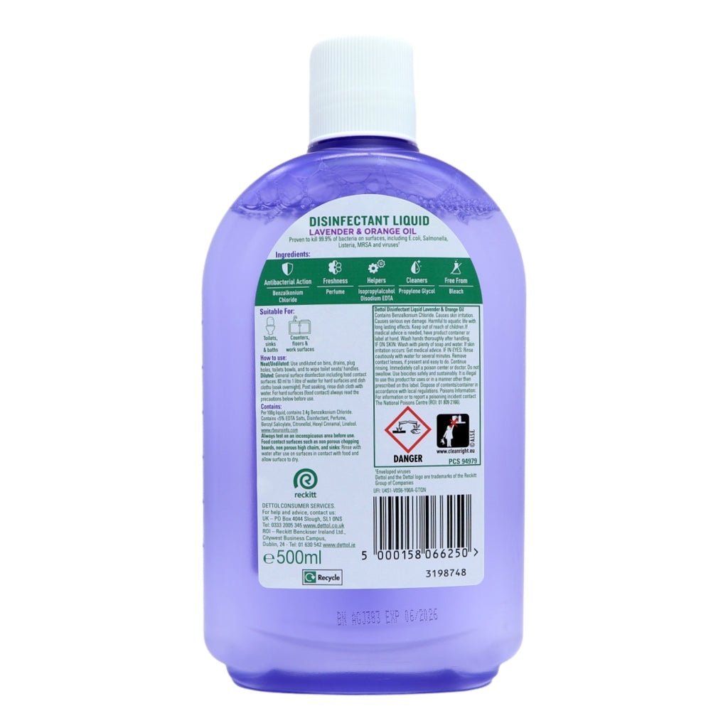 Dettol Disinfectant Liquid 500ml Lavender & Orange