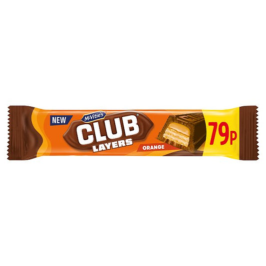 Mcvities Club Layers Orange Bar PM 79p