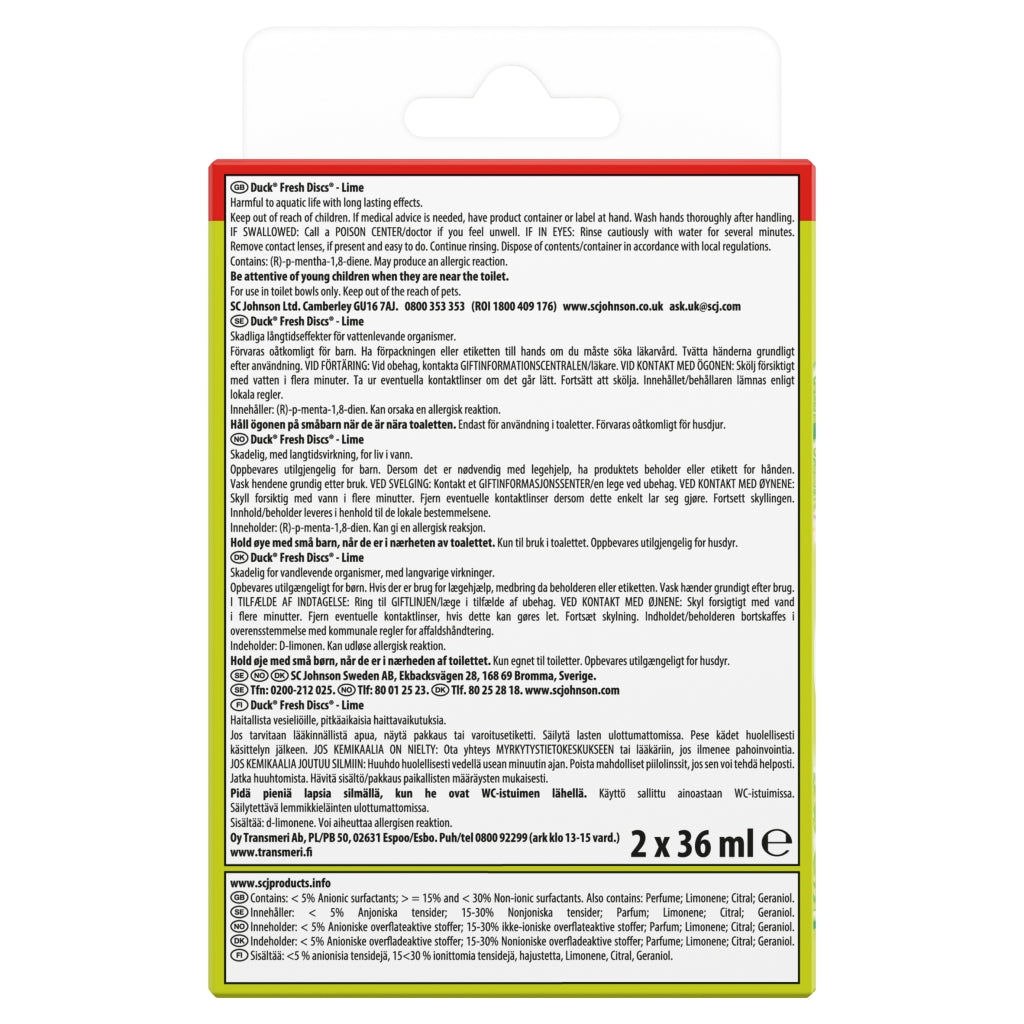 Toilet Duck Disc Refill Marine Twin