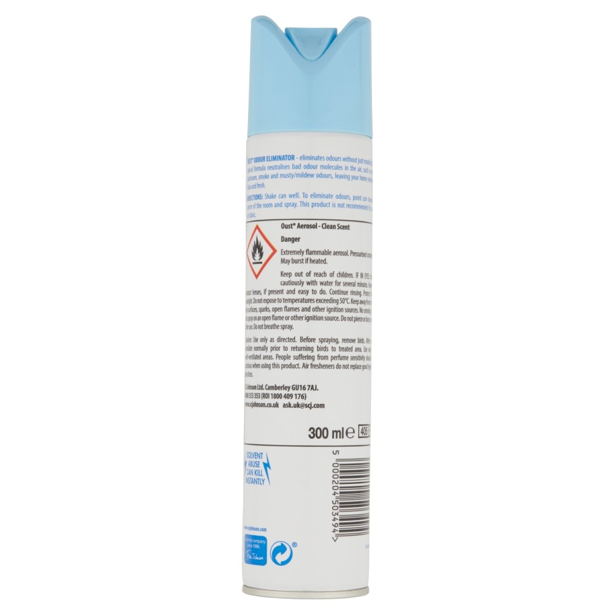 Oust Aerosol 300ml Clean Scent