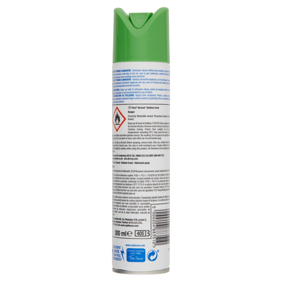 Oust Aerosol 300ml Outdoor Scent