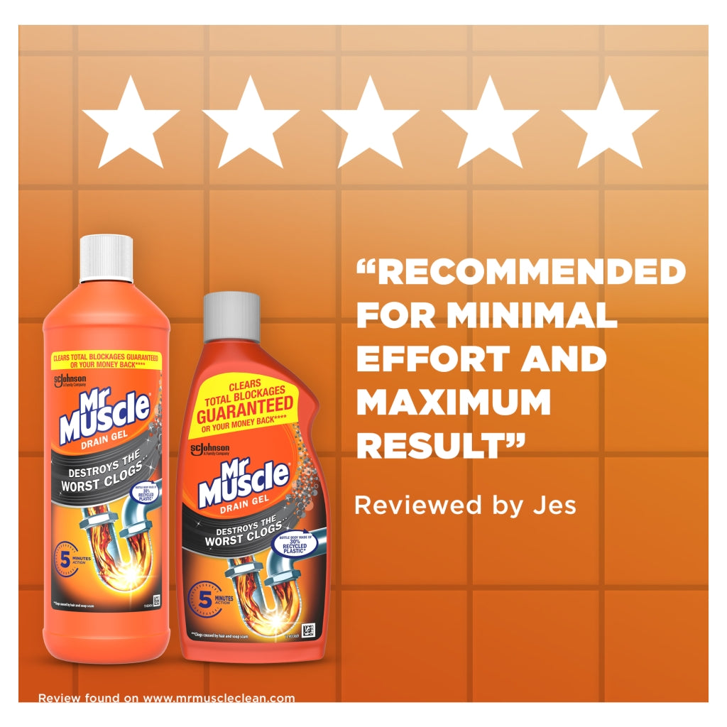 Mr Muscle 500ml Kitchen & Bathroom Drain Gel