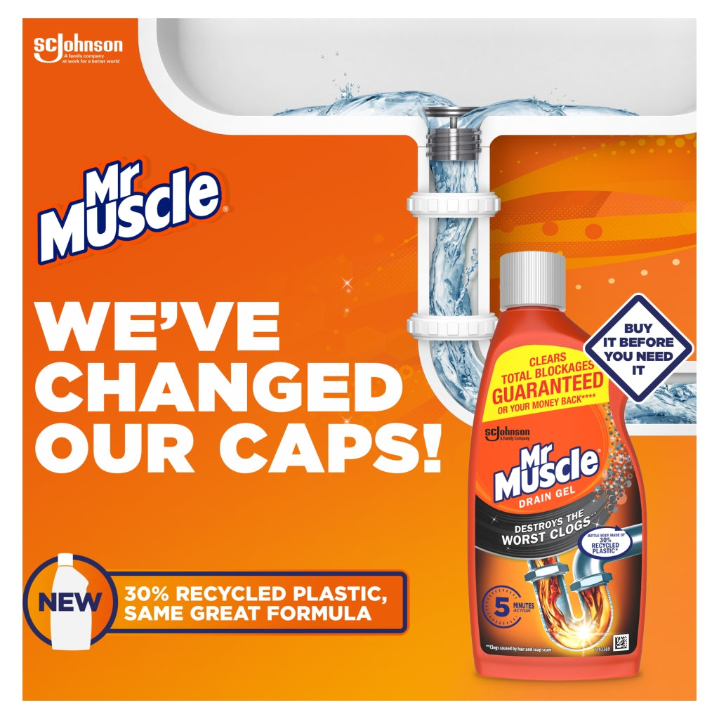 Mr Muscle 500ml Kitchen & Bathroom Drain Gel