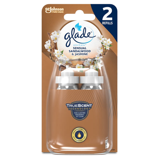Buy Glade Sense Spray Twin Refill Sandalwood & Jasmine Twin 2 x 18ml online at Intamarque Wholesale – Trusted FMCG distributor