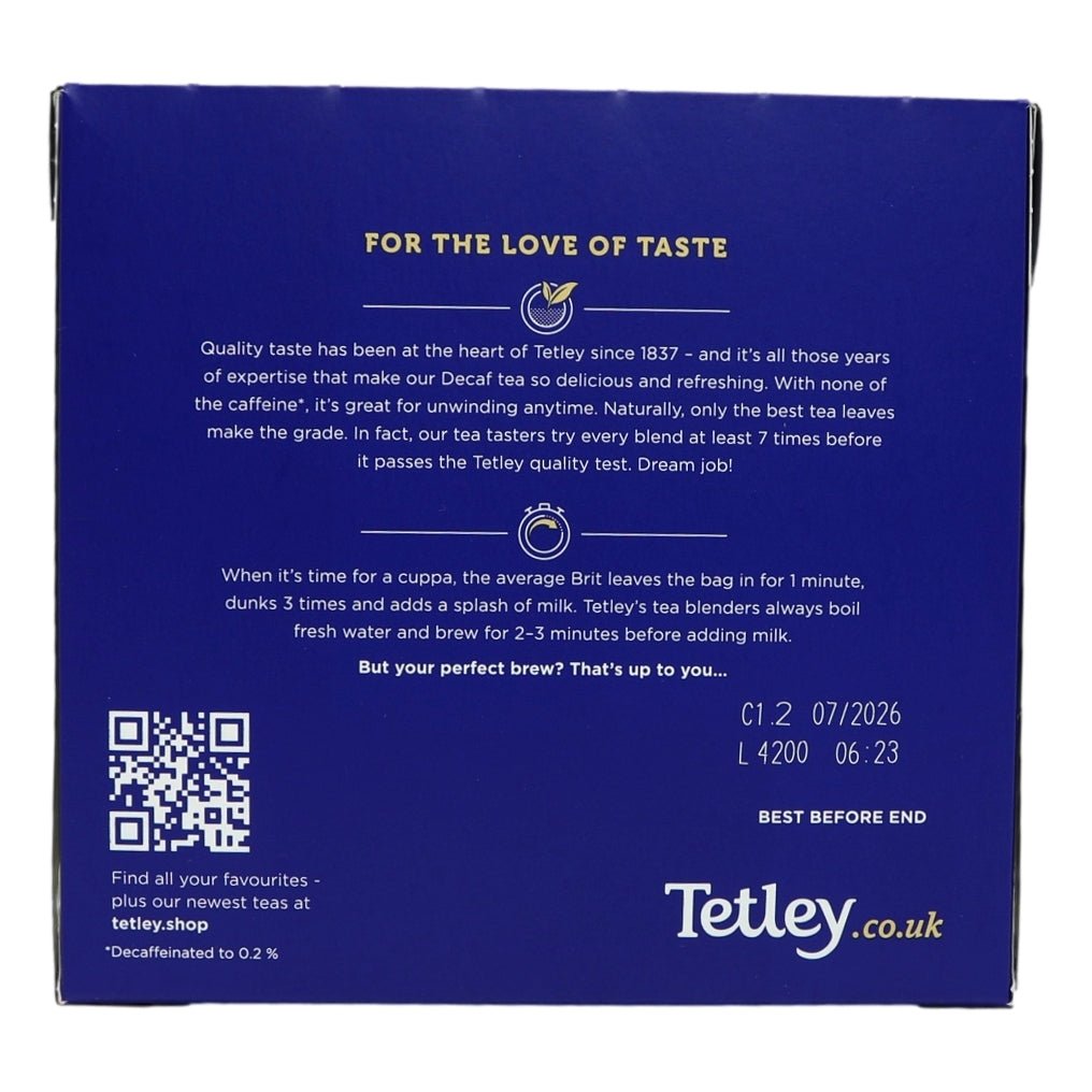 Tetley Decaf 80 Tea Bags 250g