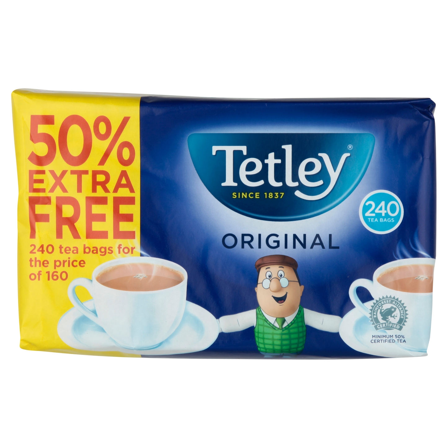 Tetley Teabags 160S+50% Extra Free