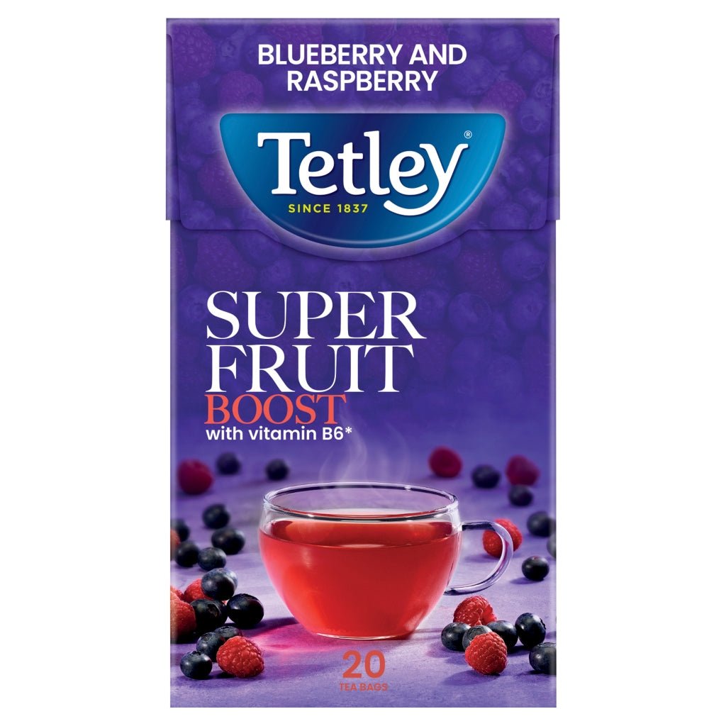 Tetley Super Fruit Vitamin B Blueberry/Raspberry Tea 20s