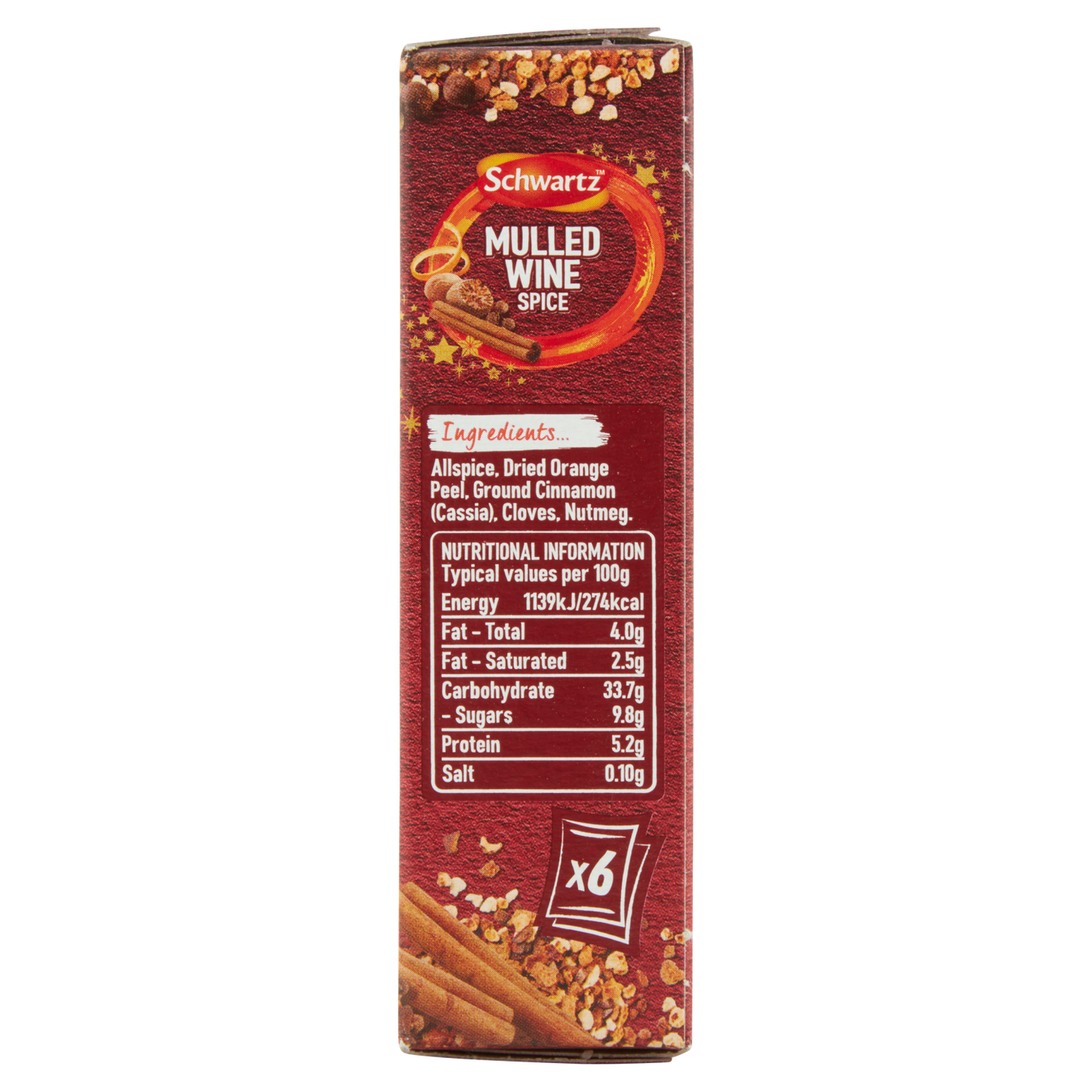 Schwartz 6 Mulled Wine Spice 18g