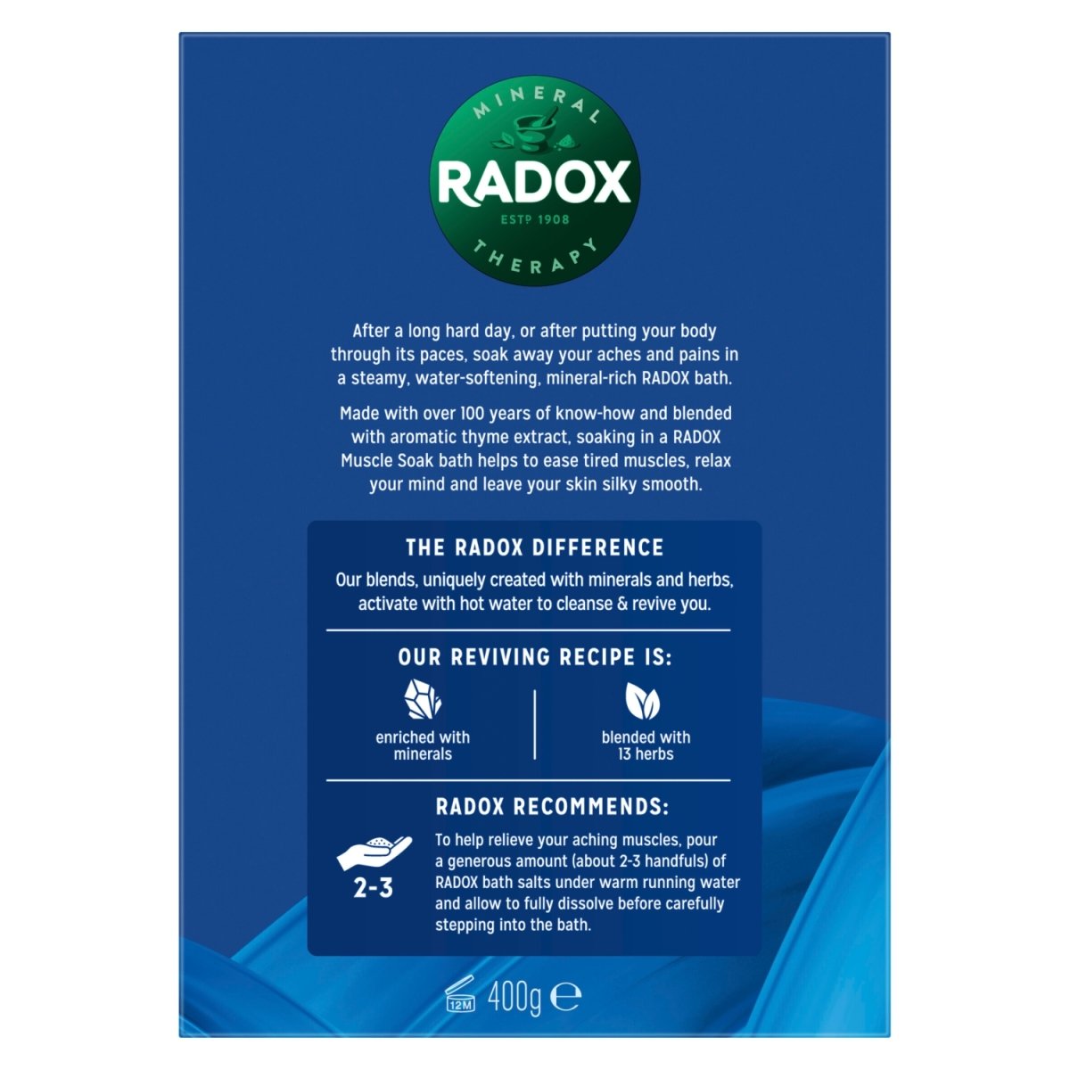 Radox Salts 400g Muscle Soak