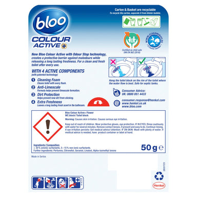 Bloo Colour Active Blue Water Toilet Rim Block Flower - Intamarque - Wholesale 5000325047921