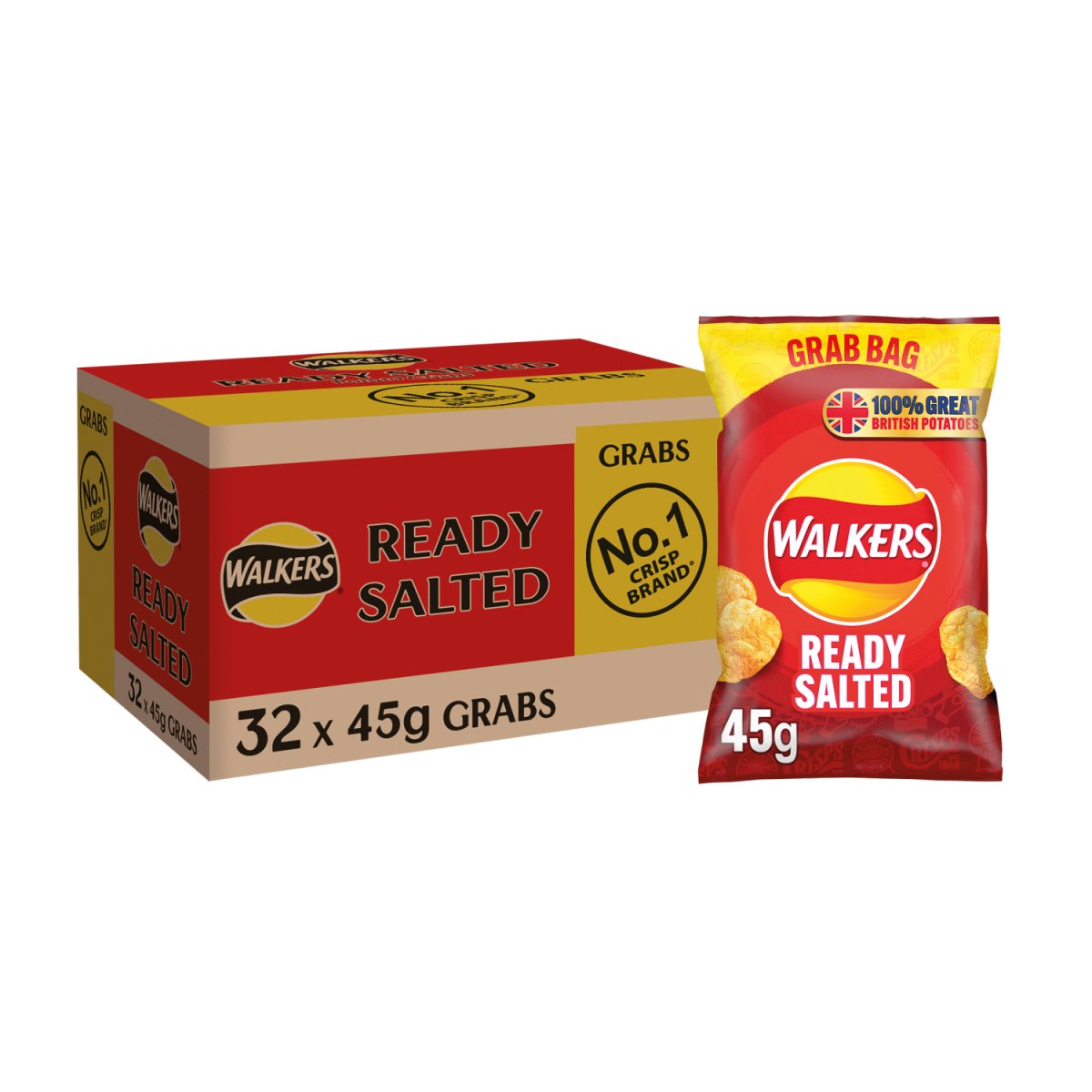 Walkers Grab Bag Ready Salted 45G - Intamarque - Wholesale 5000328270548