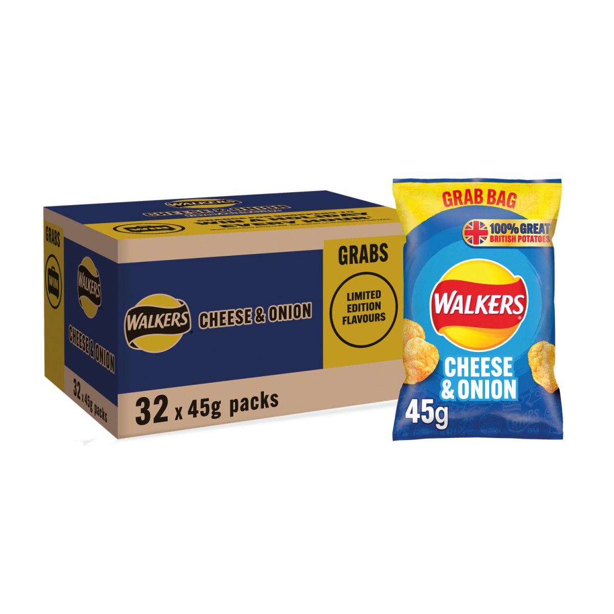 Walkers Grab Bag Cheese Onion 45G