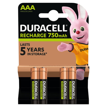 Duracell Rechargeable AAA 750MAH 4 pack