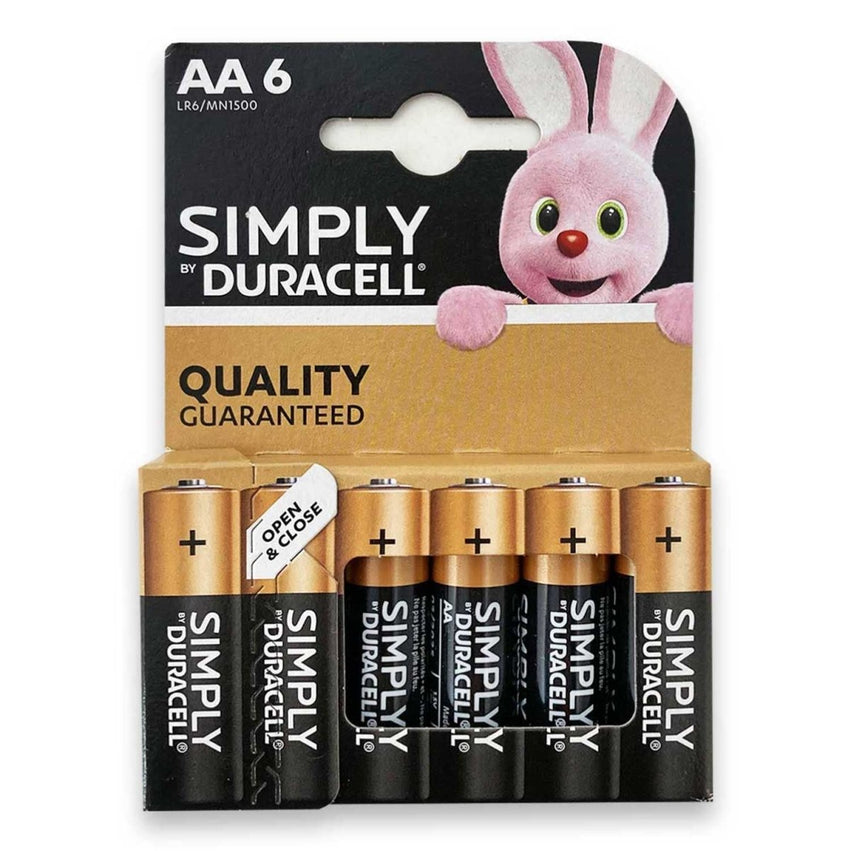 Duracell Simply Batteries AA 6pk