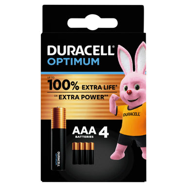 Duracell Optimum AAA 4 Batteries - Intamarque - Wholesale 5000394137516