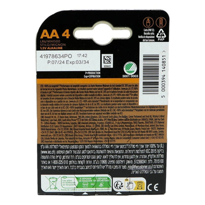 Duracell Plus Batteries 100%   AA 4pk