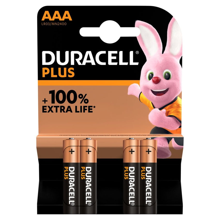 Duracell Plus Batteries 100%  AAA 4pk