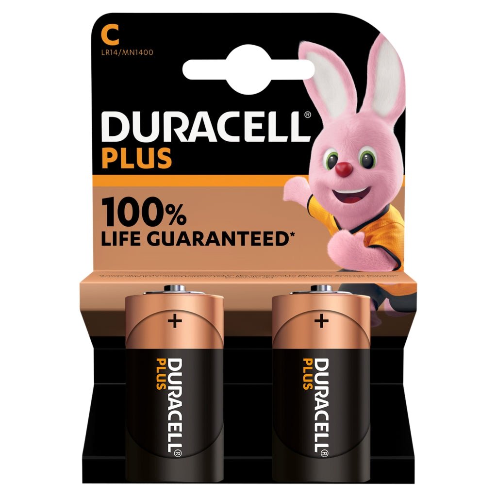 Duracell Plus Batteries 100%  C 2pk - Intamarque - Wholesale 5000394141827