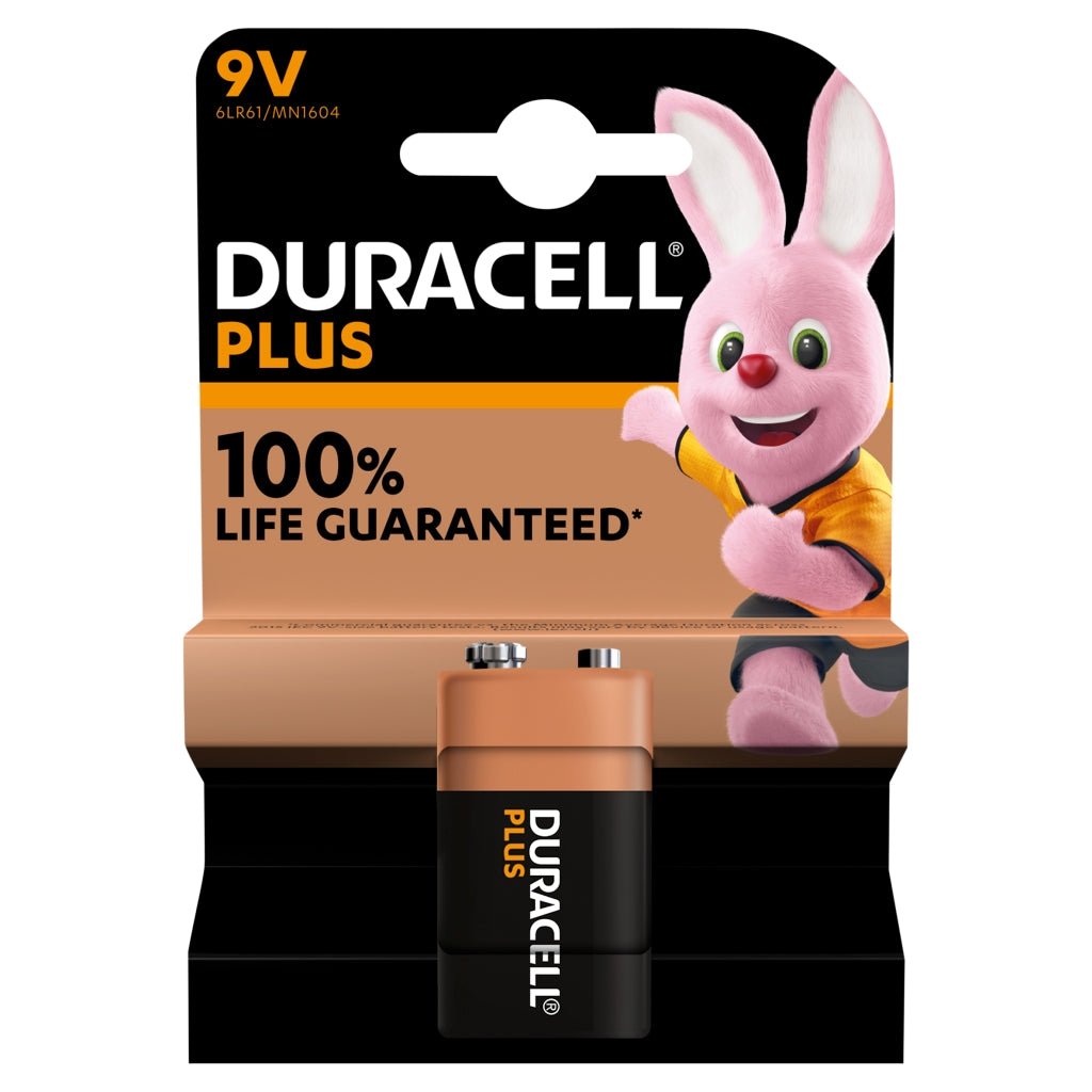 Duracell Plus Batteries 100% 9V 1pk