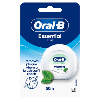 Oral B Dental Floss 50m Essential Mint - Hewbrew Text