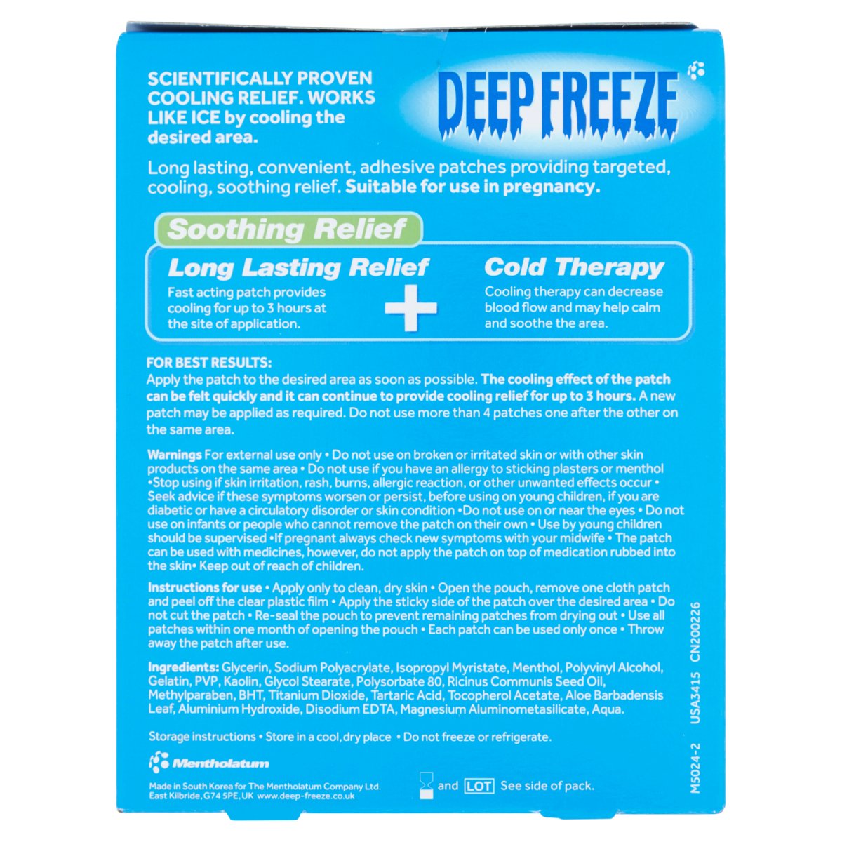 Deep Freeze Cold Patch - Intamarque - Wholesale 5011501016211