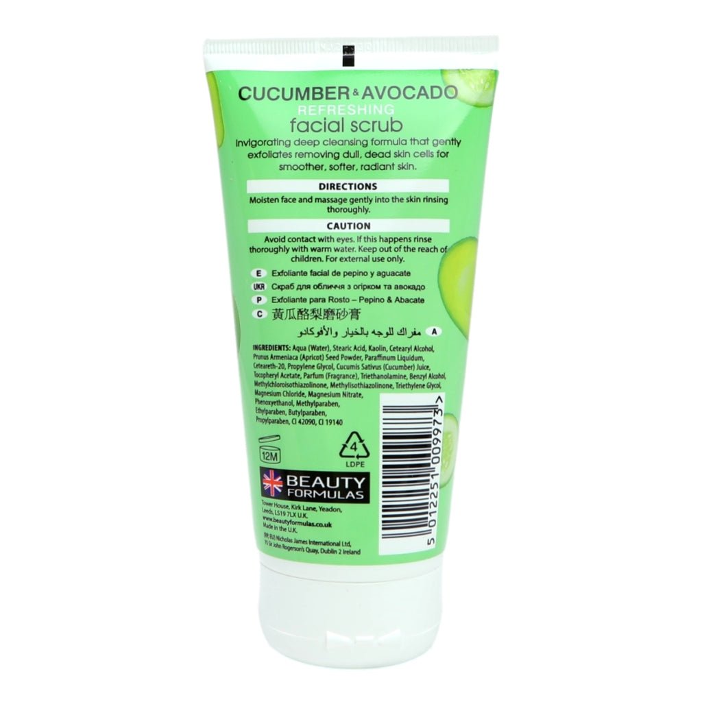 Beauty Formulas Cucumber & Avocado Facial Scrub