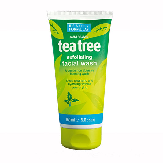 Beauty Formulas 150ml Tea Tree Exfoliating Facial Wash