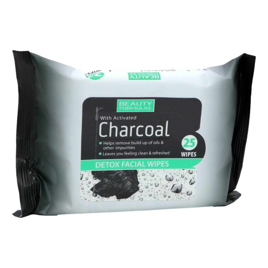 Beauty Formulas Charcoal Facial Wipes 25'S