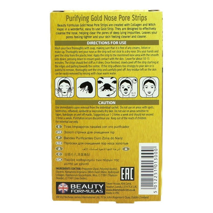 Beauty Formulas Gold Nose Pore Strips 6's