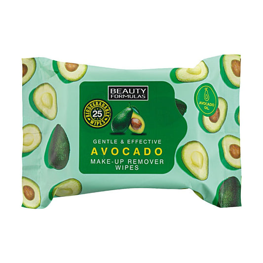 Beauty Formulas Avocado Biodegradable Make-Up Remover Wipes