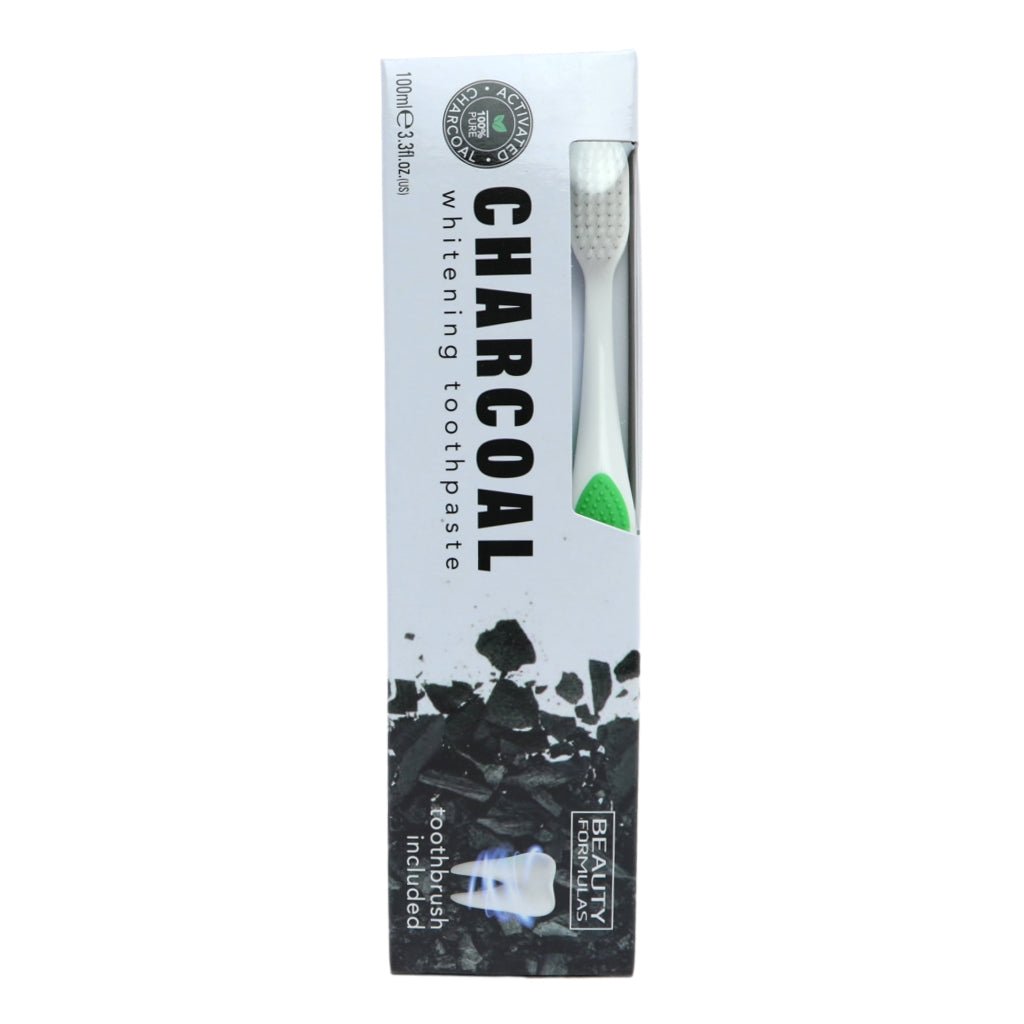 Active Charcoal Toothpaste 100ml + Brush - Intamarque - Wholesale 5012251013475