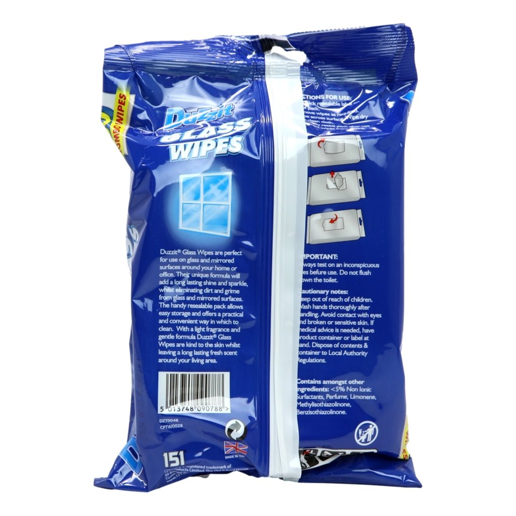 Duzzit Glass Wipes 50pk - Intamarque - Wholesale 5013748090788