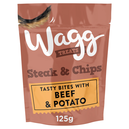 Wagg Dog Treats 125G Steak & Chips